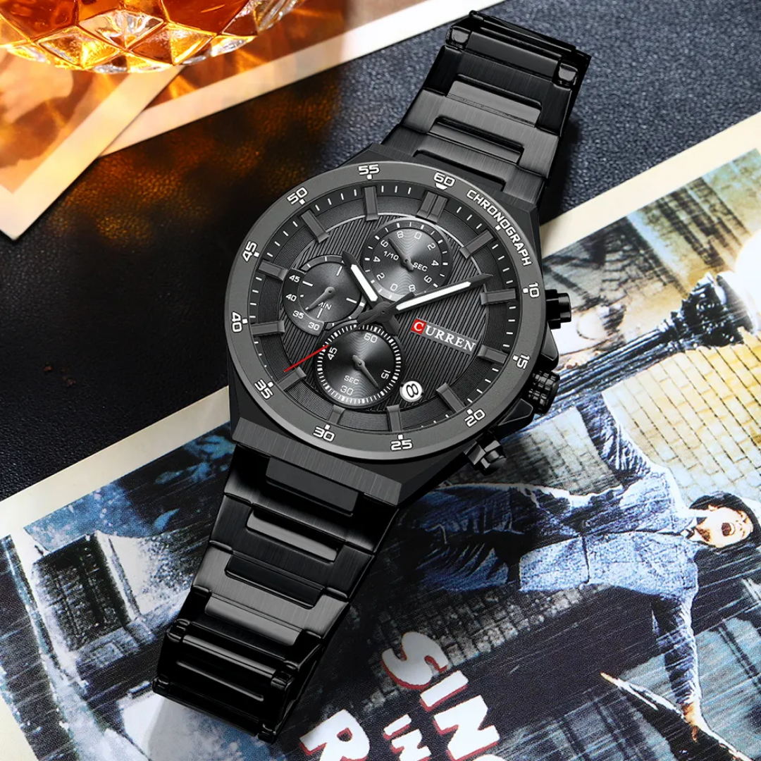 RELOJ CURREN 8481 CRONOGRAPH NEGRO