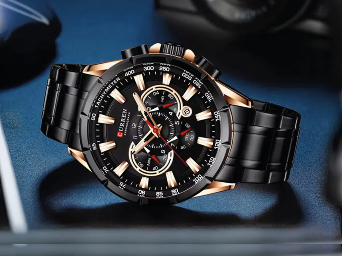 RELOJ CURREN 8363 CRONOGRAPH NEGRO