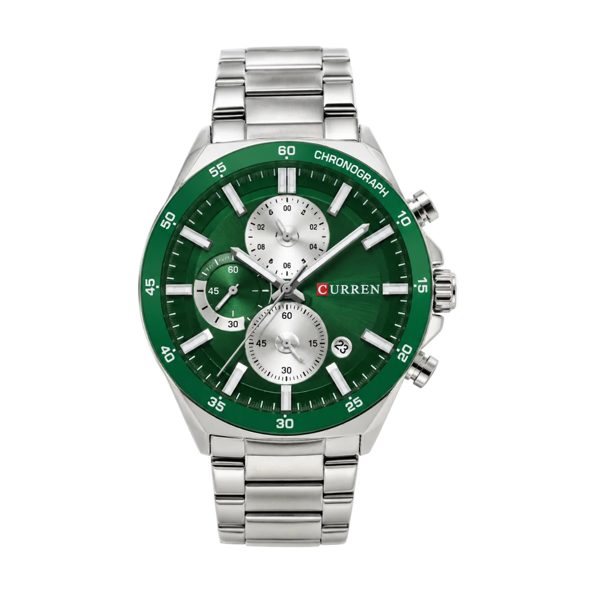 RELOJ CURREN 8481 CRONOGRAPH PLATEADO