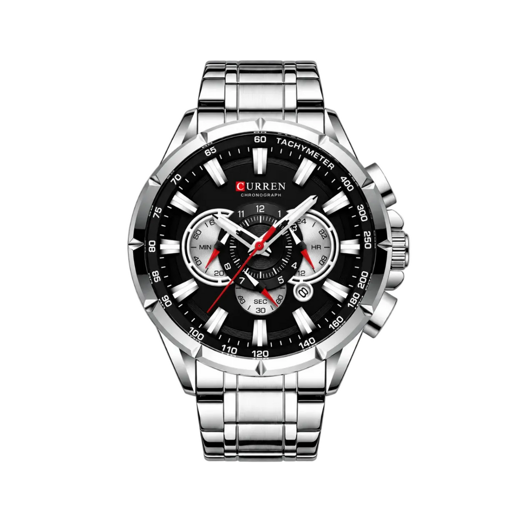 RELOJ CURREN 8363 CRONOGRAPH PLATEADO