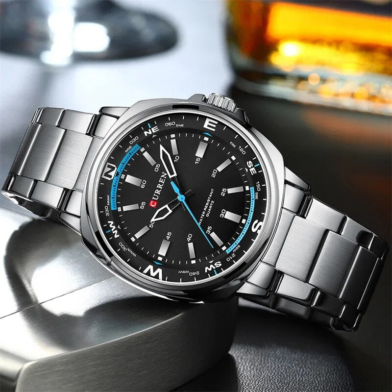 RELOJ CURREN 8455 PLATEADO