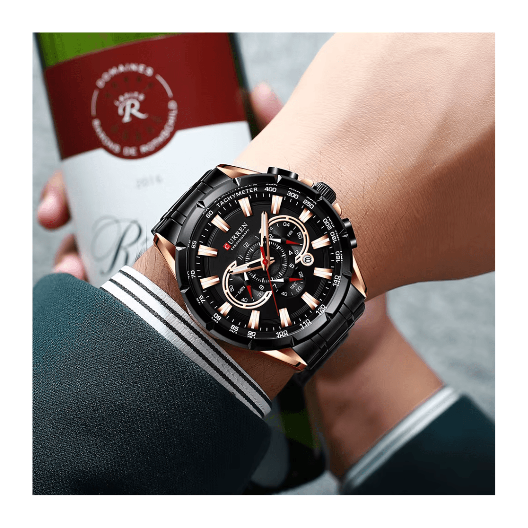 RELOJ CURREN 8363 CRONOGRAPH NEGRO